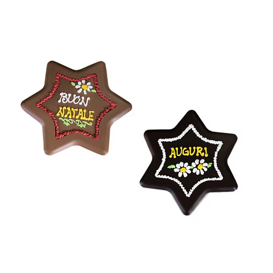 Stella di David al cioccolato bianco-fondente-latte. By World Products Shop