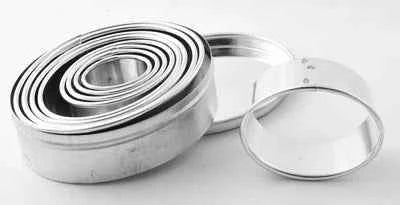 Casa, Farfalla, Ottagono,Quadrato,Fiore,Cuore e Stella. Set di 7 stampi in metallo.