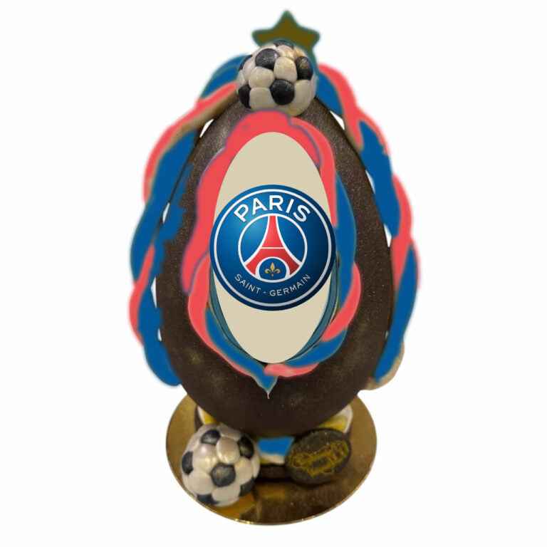 Uovo di Pasqua Artigianale personalizzato PSG farcito da 1,3kg