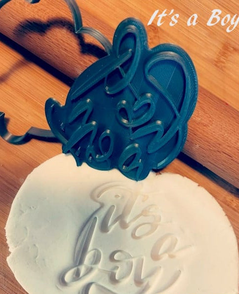 It's a Boy. Stampo tagliapasta con Cutter in plastica