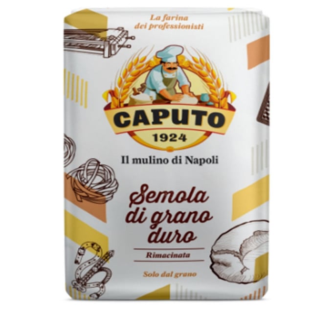 Re-milled semolina. Caputo. W 250. Durum wheat semolina.