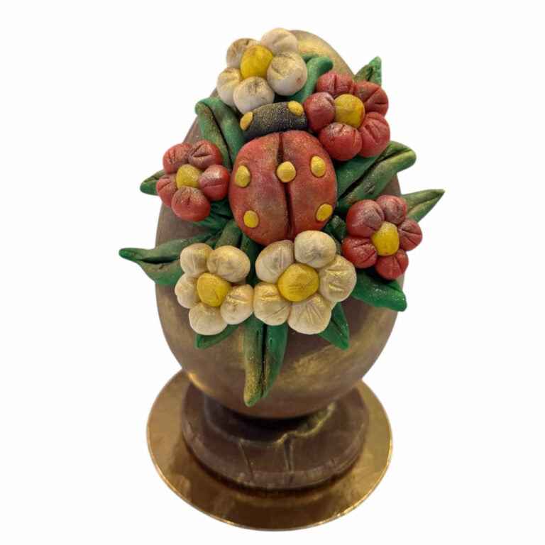 Uovo di Pasqua Artigianale personalizzato tema floreale 1,3kg