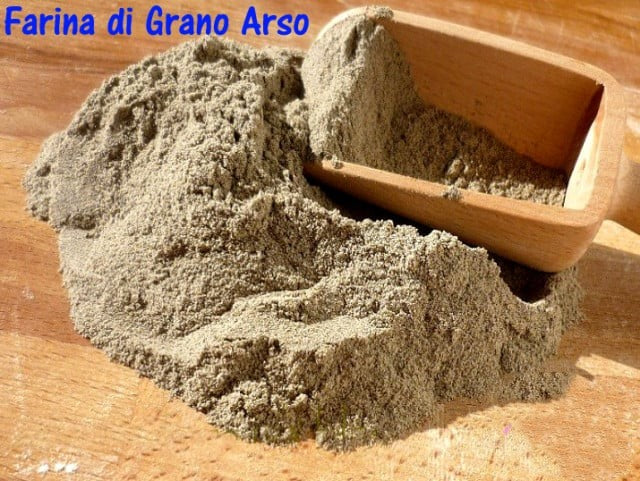 Stone-ground burnt wheat flour