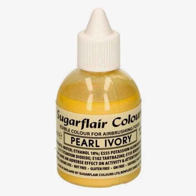 AVORIO PERLATO 60 ml. Colorante liquido anche per Aerografo. Sugarflair