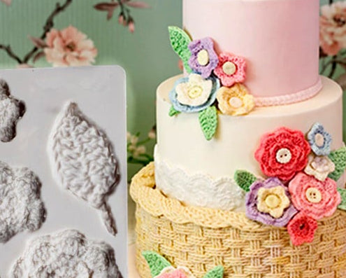 Intreccio Cestino. Rustic Basket. Fantastico grande Stampo in silicone