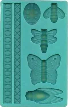 Farfalle Api Coccinelle e Libellule più 2 Bordure. Stampo in silicone