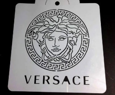 Versace Logo 20x20 cm. Stencil Griffe Moda Fashion
