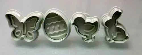 Farfalla Coniglio Uovo di Pasqua Pulcino. Set 4 Stampi espulsione Tagliapasta.