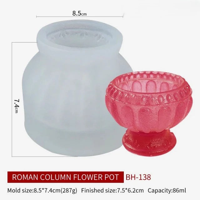Vaso Romano di 7.4 cm. Stampo in silicone anche per Candele - WORLD PRODUCTS SHOP
