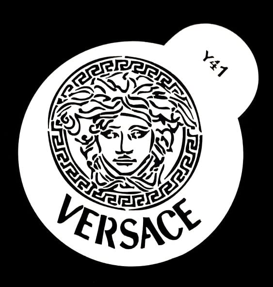 Versace Logo 12x12 cm. Griffe Fashion Stencil