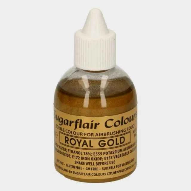 Oro Reale 60 ml. Colorante liquido anche per Aerografo. Sugarflair