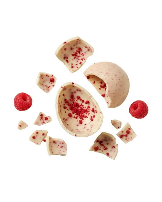 UOVO CIOCCOLATO BIANCO E LAMPONI