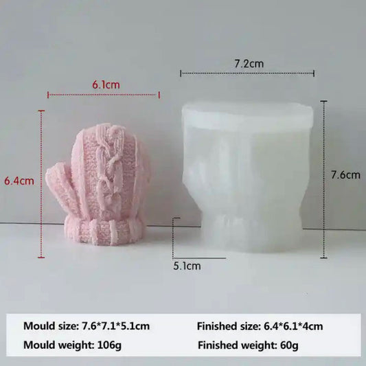 Guanto Lana Natale di 6.4 cm. Stampo in silicone anche per Candele - WORLD PRODUCTS SHOP