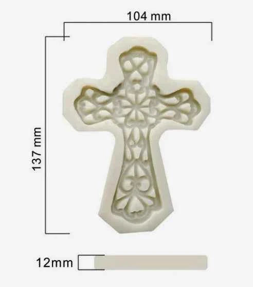 Grande Croce con Gesù di 19 cm. Stampo in silicone