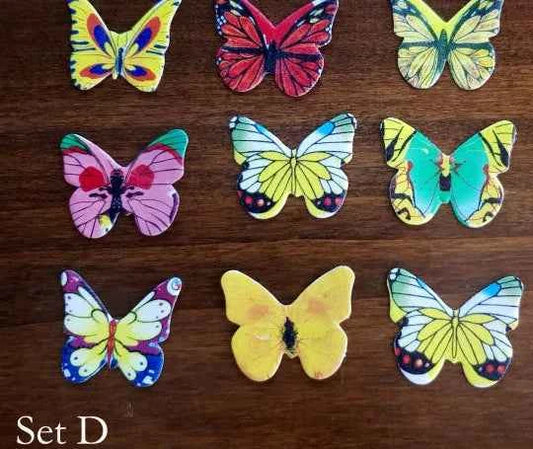 Set C. Farfalle volanti in Wafer Paper edibili. Cake Topper
