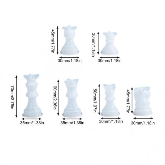 Set completo di Scacchi 3/D con Tastiera di 28 cm. Stampo in Resina trasparente