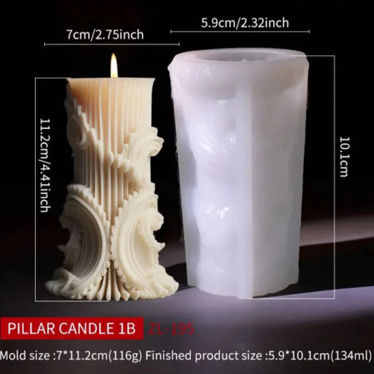 Nuova produzione!! Elegante stampo in silicone Candela di 11.2 cm. Lux 195 - WORLD PRODUCTS SHOP