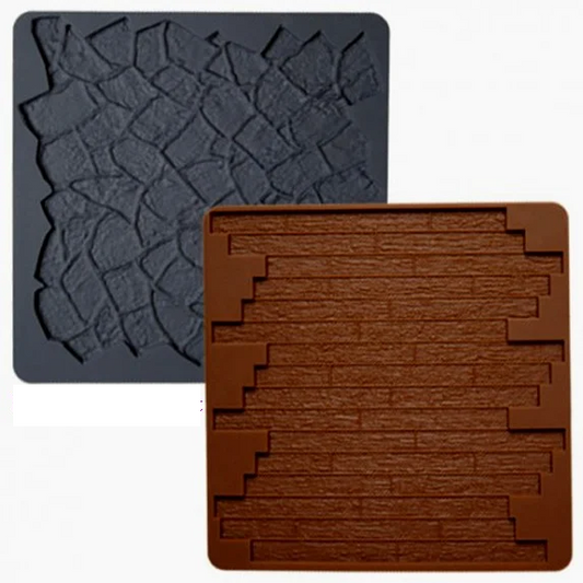 Large silicone mat with 26 Forest leaves. 32 x 32 cm mold. Bosco Natura line.