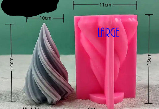 Grande Albero di Natale a Spirale in 3 dimensioni. Stampo in silicone anche per Candele - WORLD PRODUCTS SHOP