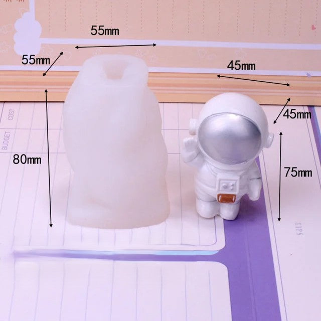 Astronauta nello Spazio. Stampo in silicone anche per Candele - WORLD PRODUCTS SHOP