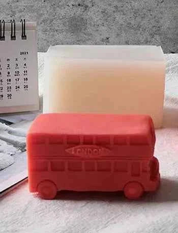Bus Londra 2 Piani Vintage Autobus di 7.6 cm. Stampo in silicone anche per Candele