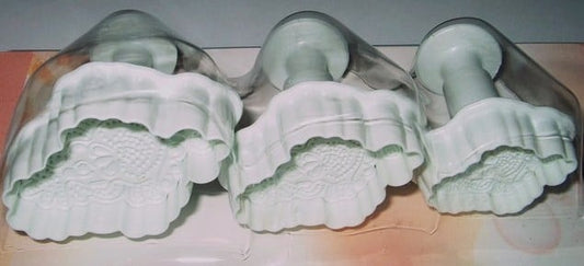 Decorazioni Pizzo e Merletti. Set 3 Stampi tagliapasta