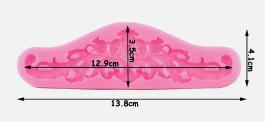 Decorazione Barocco di 14 cm. Baroque Relief Silicone Mold. Stampo Vintage in silicone