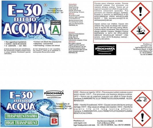 E 30 Effetto ACQUA. Resina Trasparente Autolivellante da colata - WORLD PRODUCTS SHOP