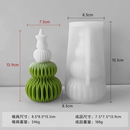 Albero di Natale Geometrico di 13.5 cm. Stampo in silicone anche per Candele - WORLD PRODUCTS SHOP