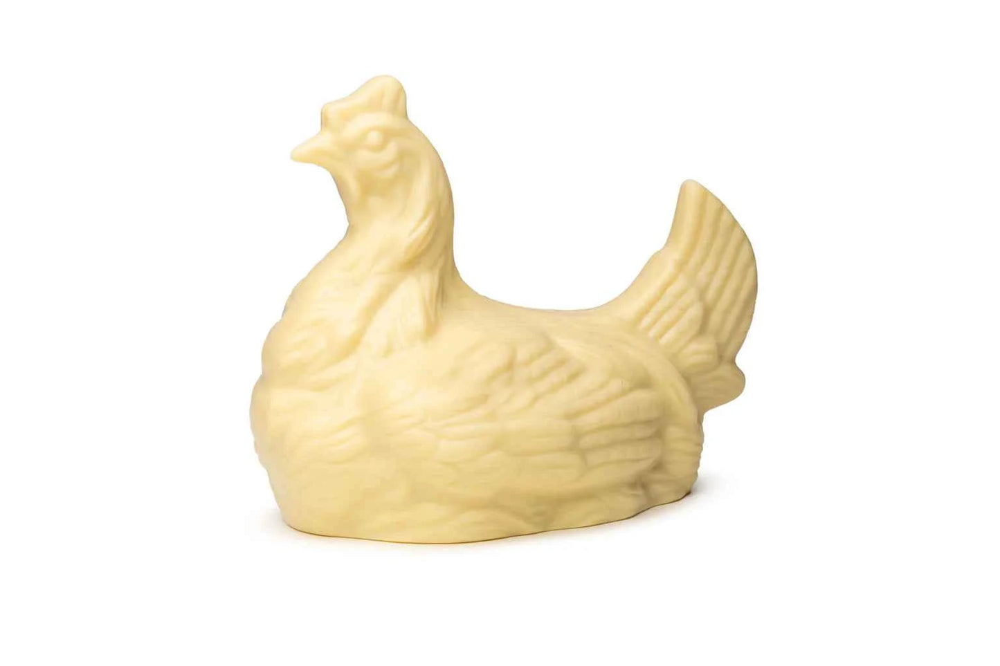 Gallina di cioccolato bianco. 350 GRAMMI.