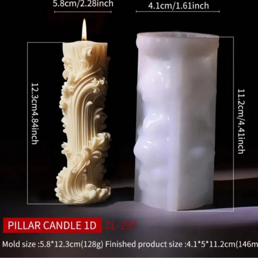 Nuova produzione!! Elegante stampo in silicone Candela di 11.1 cm. Lux 196 - WORLD PRODUCTS SHOP