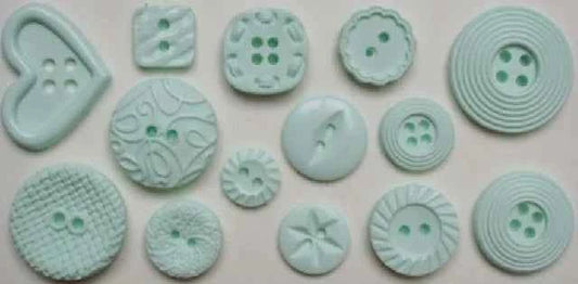Bottoni in 14 forme decorate. Stampo in silicone.