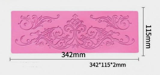 Large 35cm Decorative Border Silicone Mold