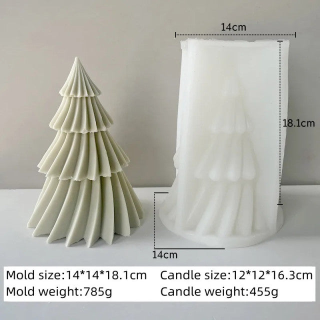 Grande Albero di Natale Pino di 16.3 cm. Stampo in silicone anche per Candele - WORLD PRODUCTS SHOP