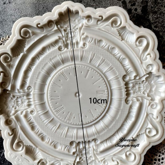 Decorated street lamp. Vintage Baroque. Silicone mold.