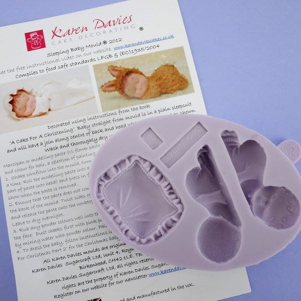 Newborn Baby with Pillow. Silicone Mold. Karen Davies.