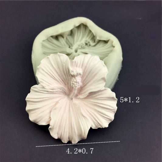 Ibisco di 4.5 cm. Stampo in silicone anche per Candele - WORLD PRODUCTS SHOP