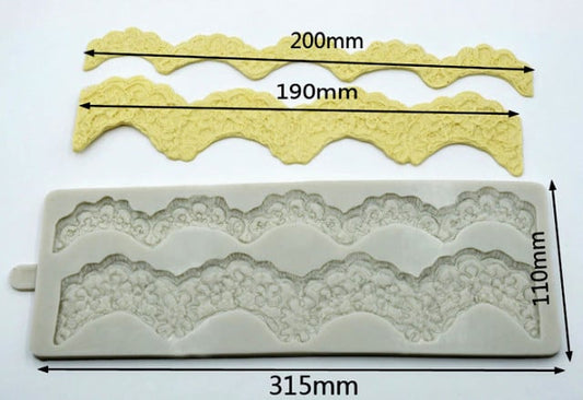 Elegant Large 30cm Silicone Lace Edge
