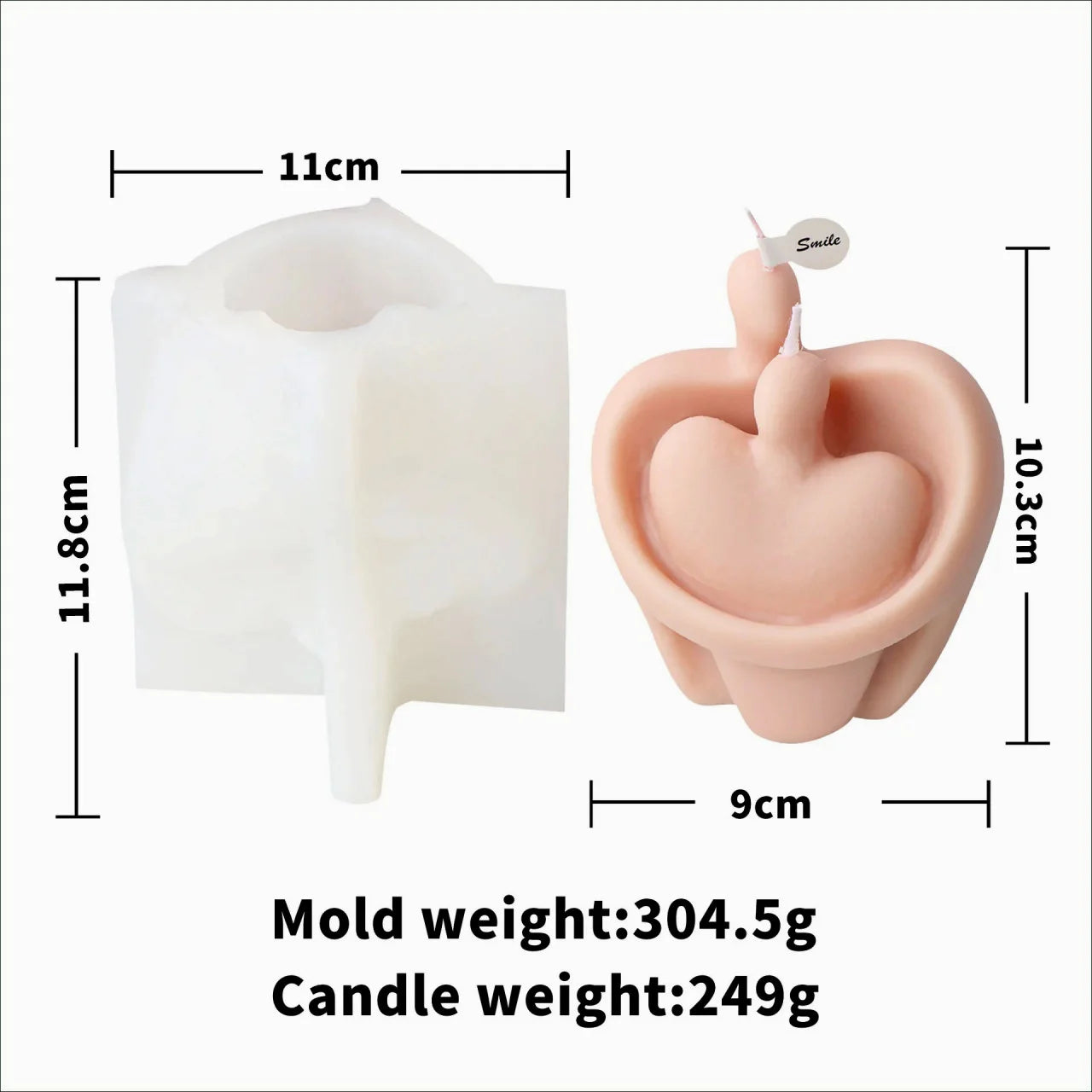 Innamorati. Stampo stilizzato in silicone anche per Candele - WORLD PRODUCTS SHOP