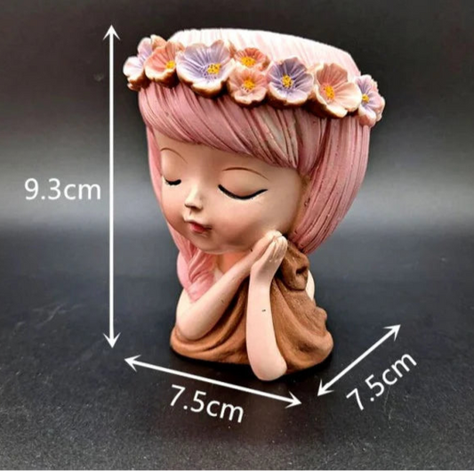 Viso Bambina Vaso di 8.9 cm. Stampo in silicone anche per Candele - WORLD PRODUCTS SHOP