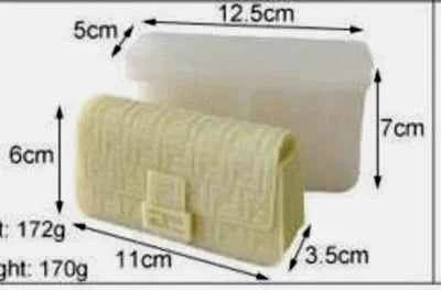 Stampo nuova Borsetta griffata Big o Medium. Stampo in silicone anche per Candele