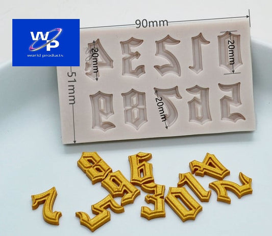 Baroque Numbers. Silicone mold.