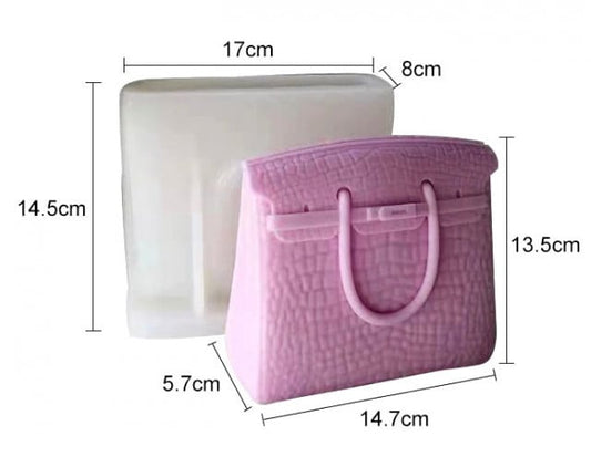 Large 17cm Hermes Birkin Crocodile Bag Mold. Silicone mold also for candles.