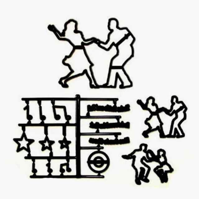 Ballerini e Musica. Stampo Patchwork Cutter