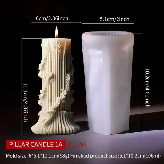 Nuova produzione!! Elegante stampo in silicone Candela di 11.1 cm. Lux 194 - WORLD PRODUCTS SHOP