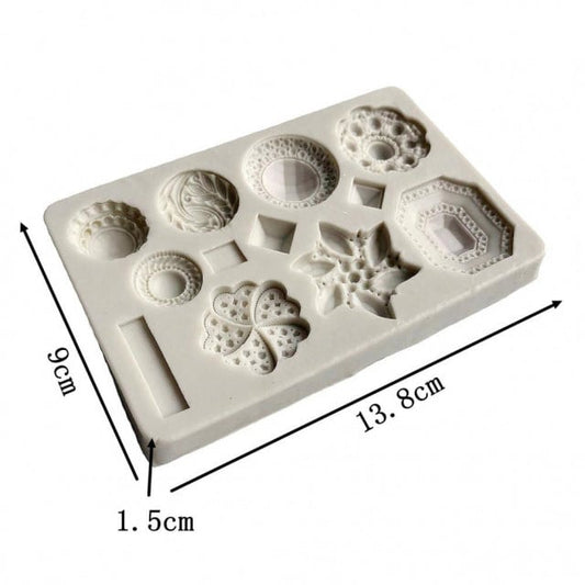 Bellissimi Gioielli Bottoni e Diadema in varie forme. Barocco Vintage. Stampo in silicone