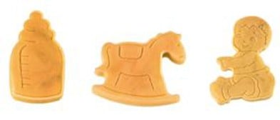 Biberon Neonato e Cavallo a dondolo. Battesimo.Set di 3 stampi ad espulsione