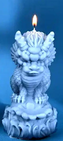 Drago su colonna di 16 cm. Stampo in silicone anche per Candele - WORLD PRODUCTS SHOP