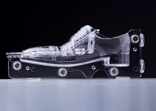 Elegant Men's Shoe. Double 3D Chocolate Mold in Rigid Polycarbonate.