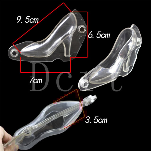 7.5cm Heel Shoe. Double 3D Chocolate Mold in Rigid Polycarbonate.